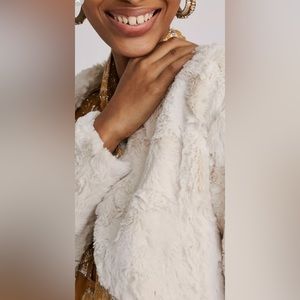 Anthropolgie Maeve Faux Fur Shrug